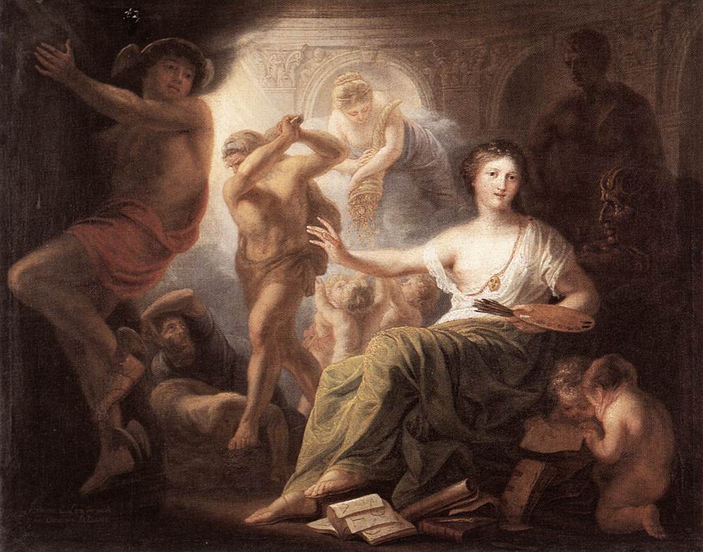 Hercules Protects Painting from Ignorance and Envy s